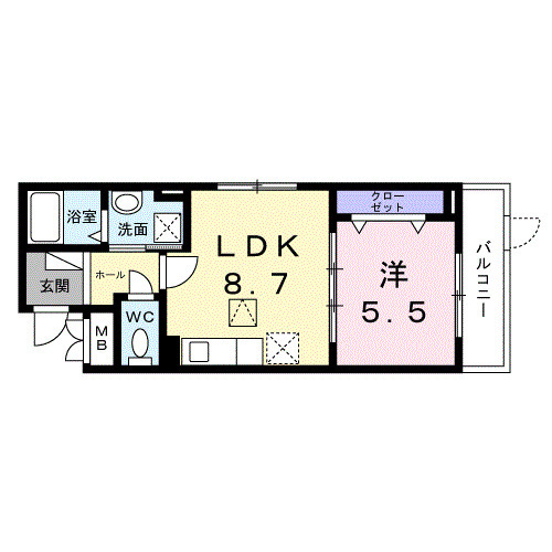 アビタ諸福の間取り
