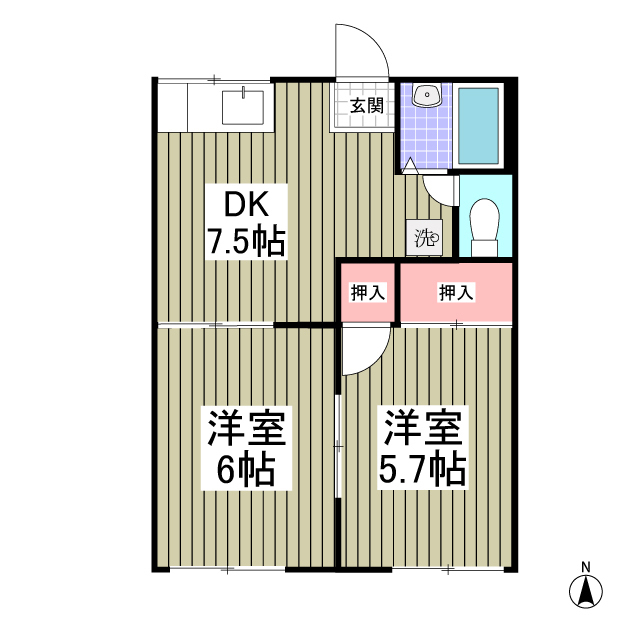 グランデュール萩園の間取り