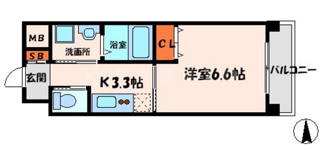 モデラート清水の間取り