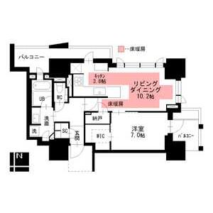 プラウドタワー名駅 1605の間取り