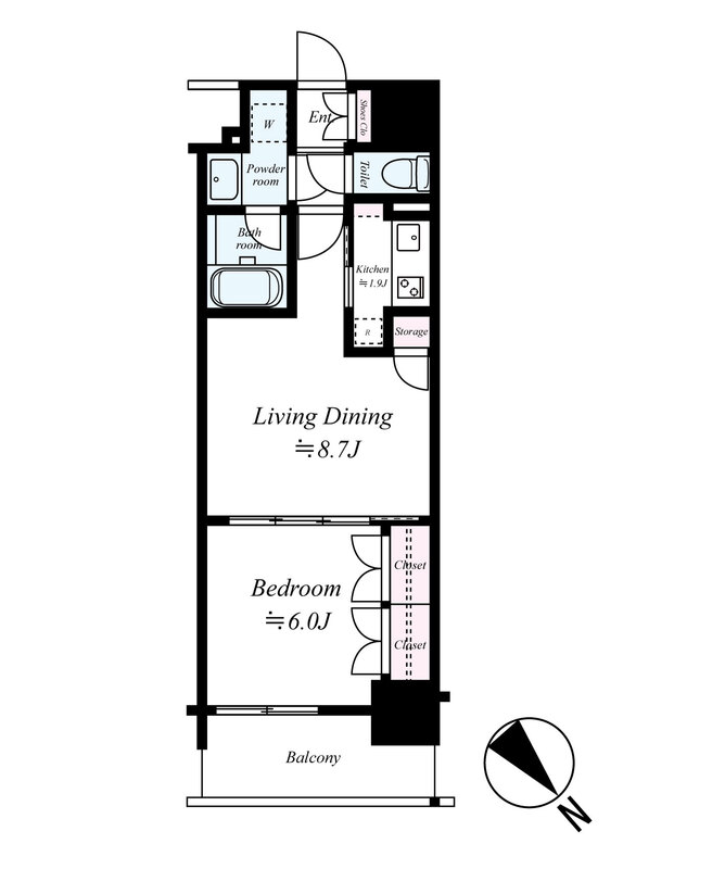 EPIC Higashi Nihonbashi Residenceの間取り