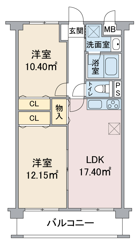 レージュ竹の山の間取り