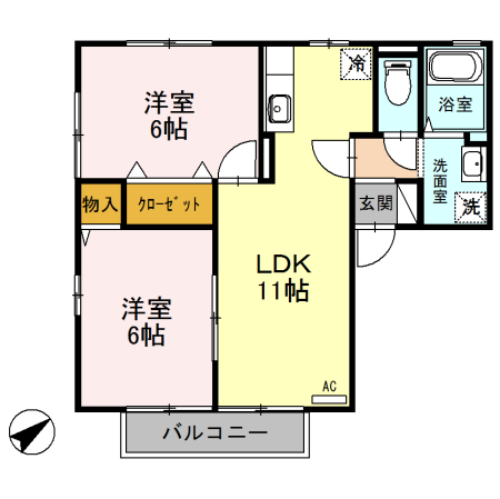 ウィルモア山王の間取り