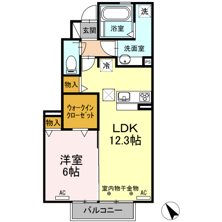 D-room別名 A棟の間取り