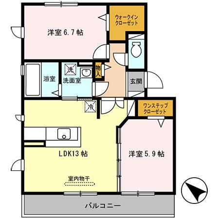 オースター1番館の間取り