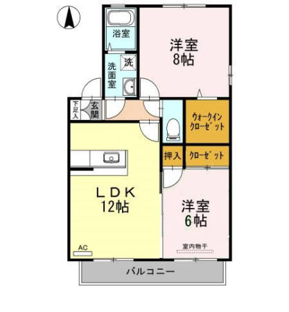 トリアノンみどりが丘 B棟の間取り