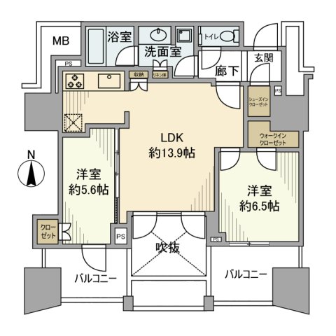 プラウドタワー名駅の間取り