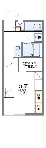 レオパレスセジュール和泉の間取り