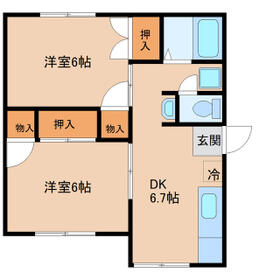 横山ハイツの間取り