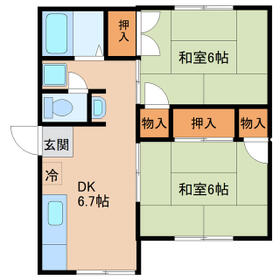 横山ハイツの間取り
