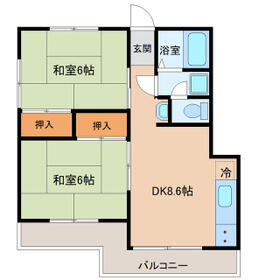 横山ハイツの間取り