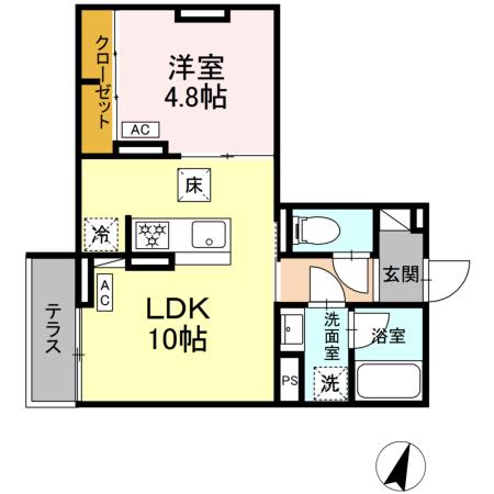セレスティア中央 Ⅱの間取り