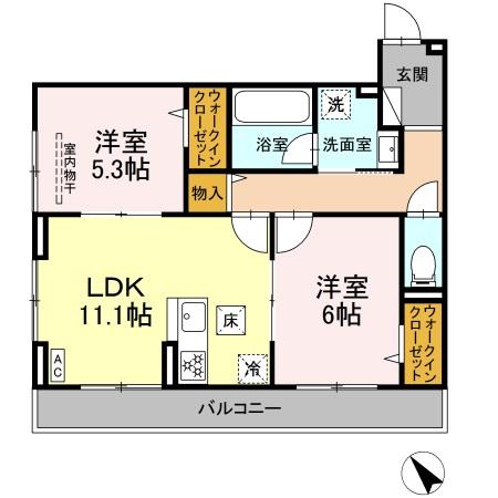 D Paina 鴨居Ⅱの間取り