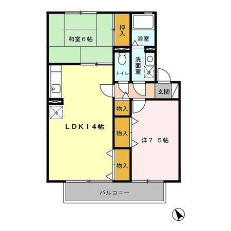 フローラル香椎の間取り