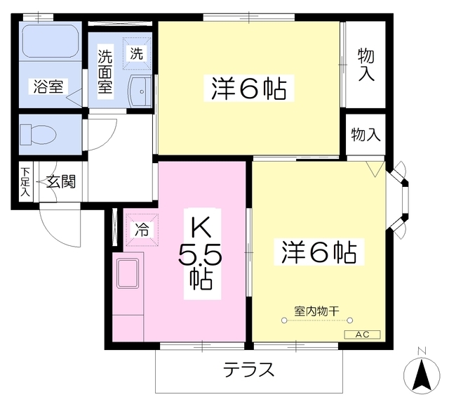 セジュールフジBの間取り