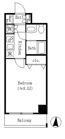 白河の完工年月(2008年2月)築の賃貸マンションの間取り