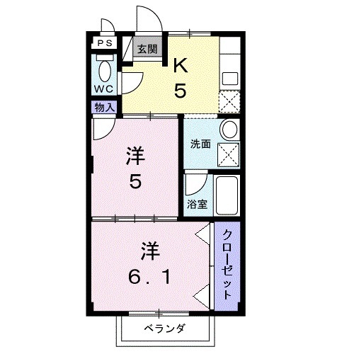 レジデンス萱場Bの間取り