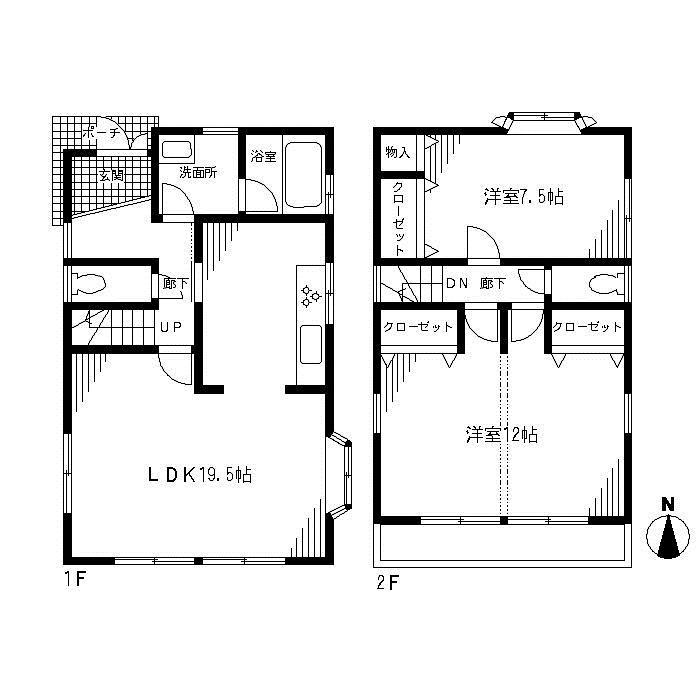 七林町戸建の間取り