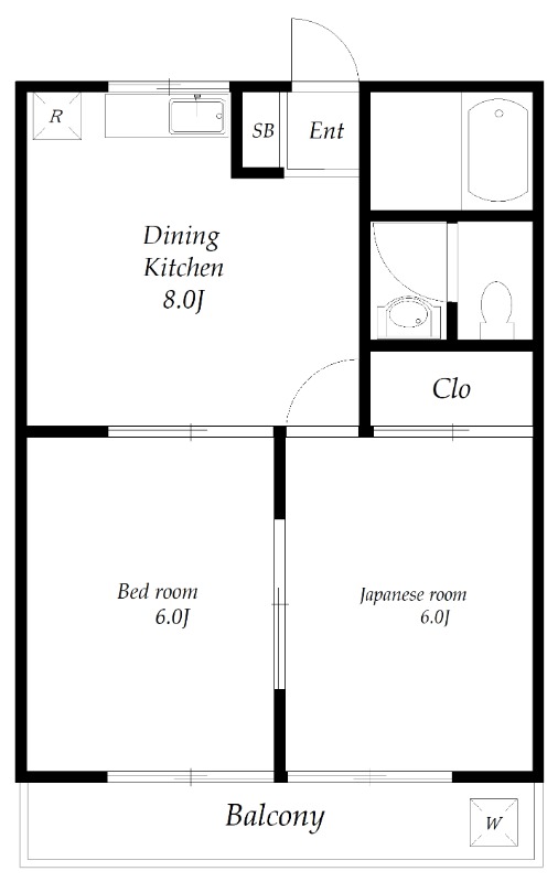 小川の完工年月(1991年1月)築の賃貸マンションの間取り