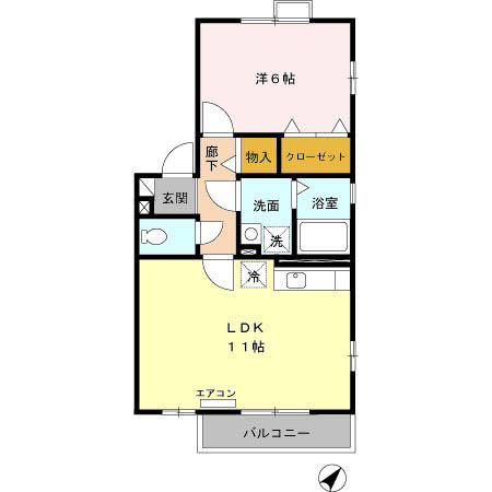 パークサイド Bの間取り