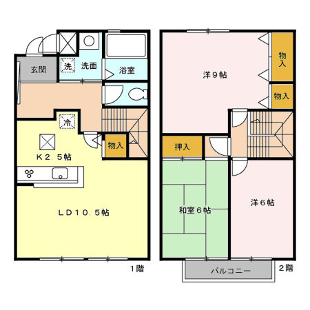 ファミール田中 Aの間取り
