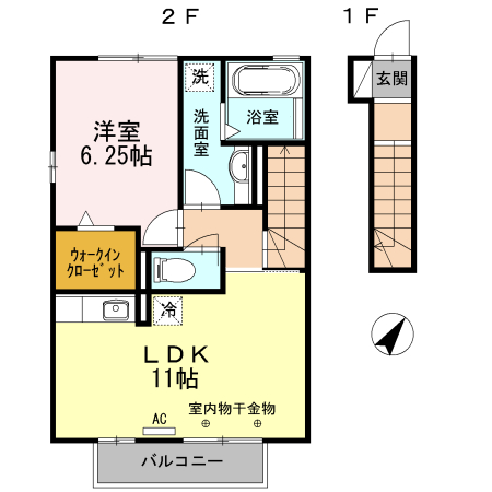 ラハイナ Aの間取り