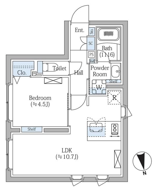 COMPOSITE新宿三丁目の間取り