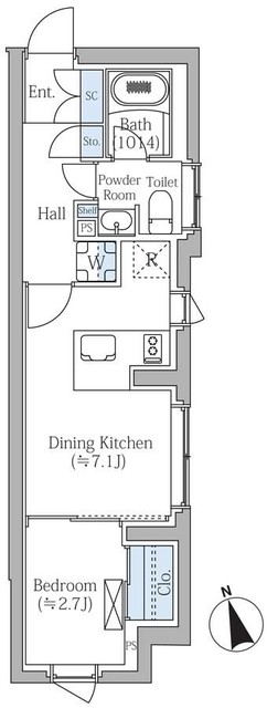 COMPOSITE新宿三丁目の間取り