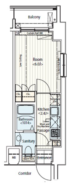ドゥーエ新富町の間取り
