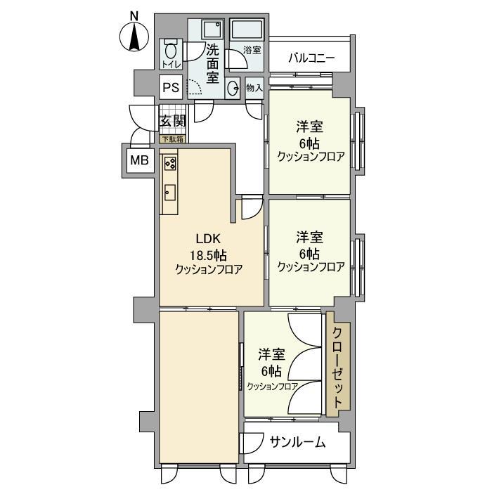 ハイツサンライズの間取り
