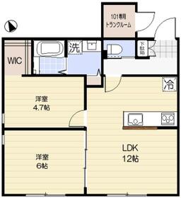 仮称)港北区篠原西町新築計画の間取り