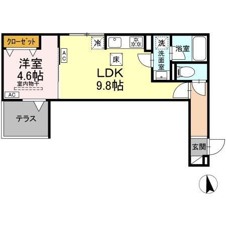 セレスティア徳丸 Aの間取り