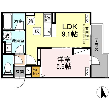 セレスティア徳丸 Aの間取り