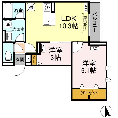 セレスティア徳丸 Aの間取り