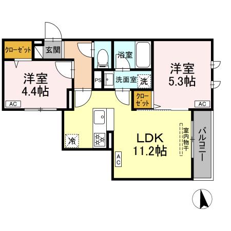 セレスティア徳丸 Aの間取り