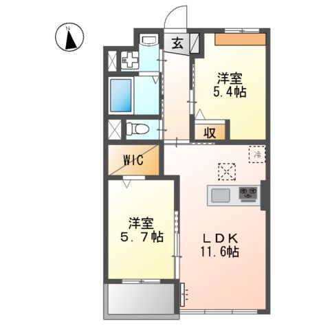 ビジュー.ド.YSの間取り