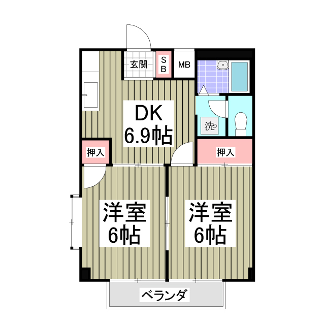 藤美ハイツの間取り