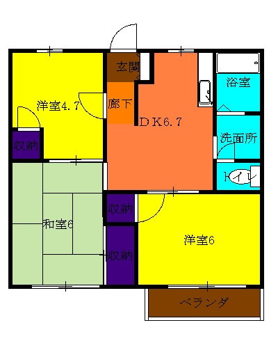 グレースパラシオンⅡの間取り
