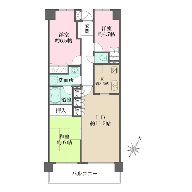 藤和シティホームズ大倉山東の間取り