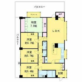 パルシティ笈川の間取り