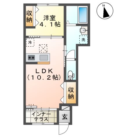 (仮称)船橋市夏見台1丁目新築アパートの間取り