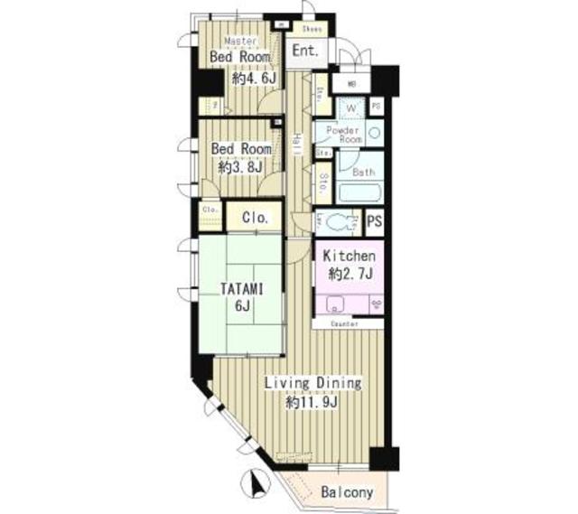 村野ビル オークステイ清瀬の間取り