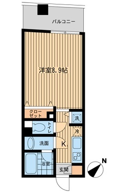 Misuz Court門前仲町の間取り