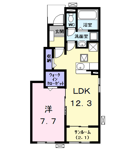 レスポワール鯏浦の間取り