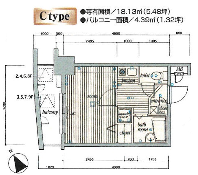 サンテミリオン早稲田駅前弐番館の間取り