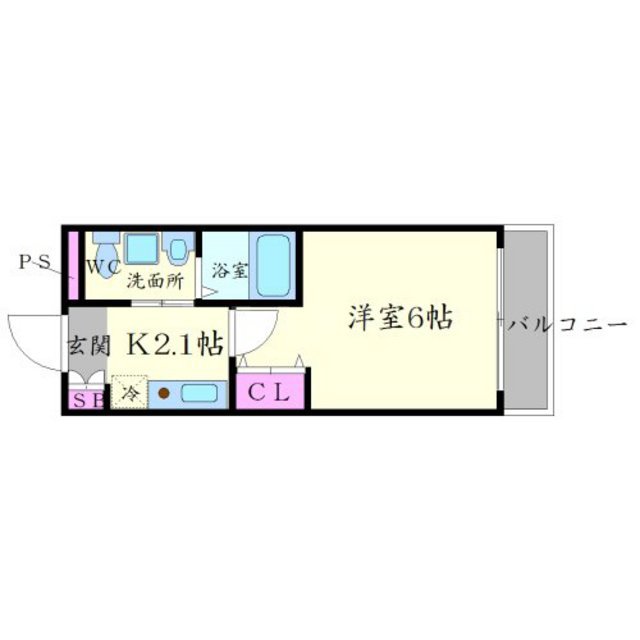 コンチネンタル東小橋の間取り