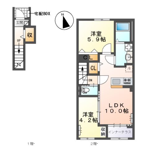 フェリーチェ瀬戸の間取り