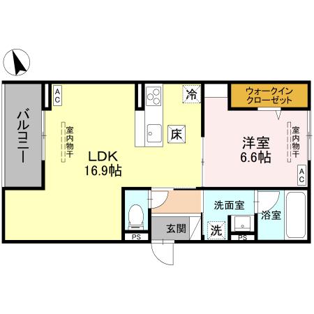 TORISIAS 東城南 A Aの間取り