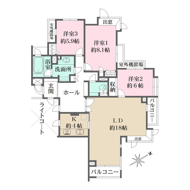 ライブタウン白楽C棟の間取り