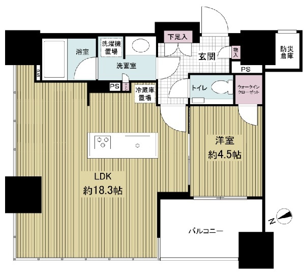 ローレルタワールネ浜松町の間取り